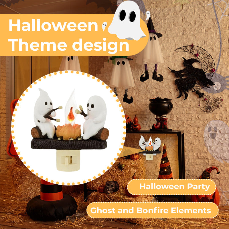 👻 Glimsea™ Spooky and Cute Bonfire Ghost Night Light