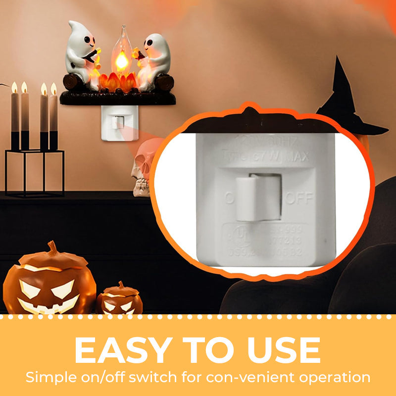 👻 Glimsea™ Spooky and Cute Bonfire Ghost Night Light
